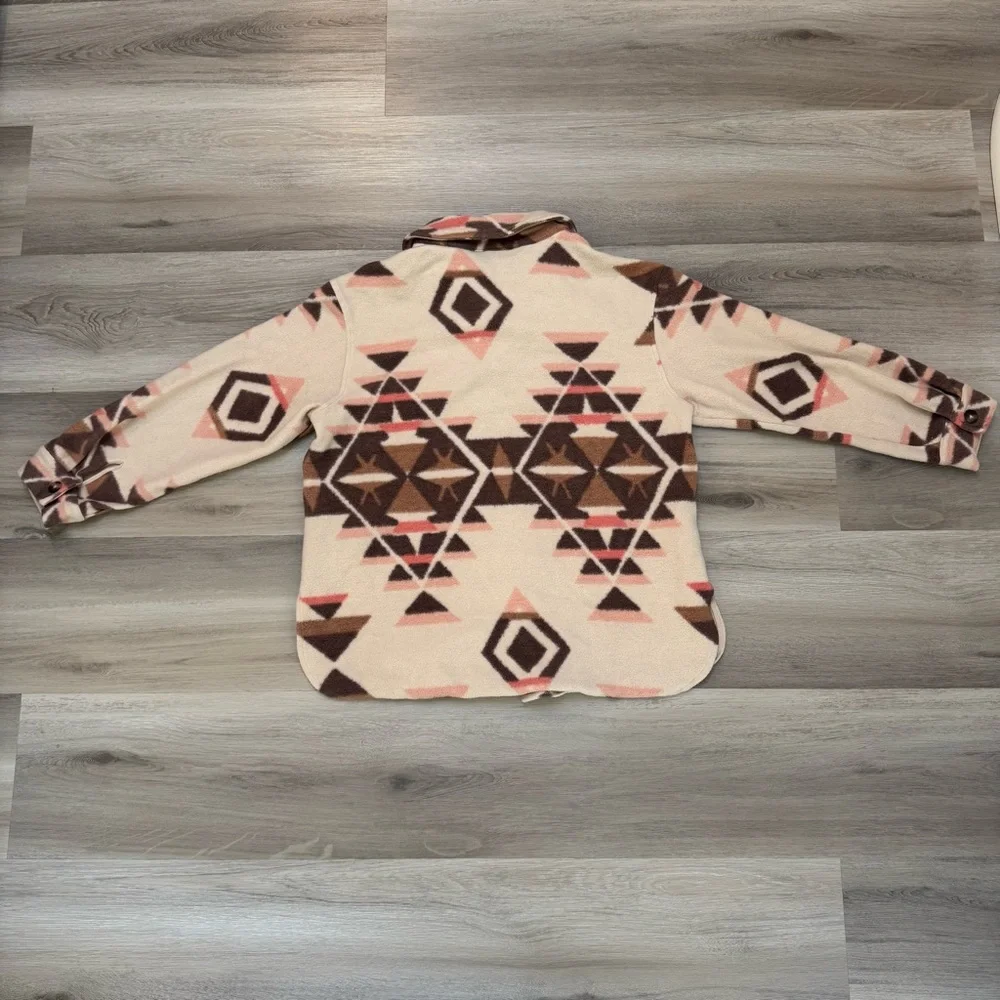 Sanctuary Southwestern Fleece Shirt Jacket Women’s Large - Picture 4 of 6